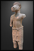 The deity with the equine head found at Sambor Pri Kok in Cambodia